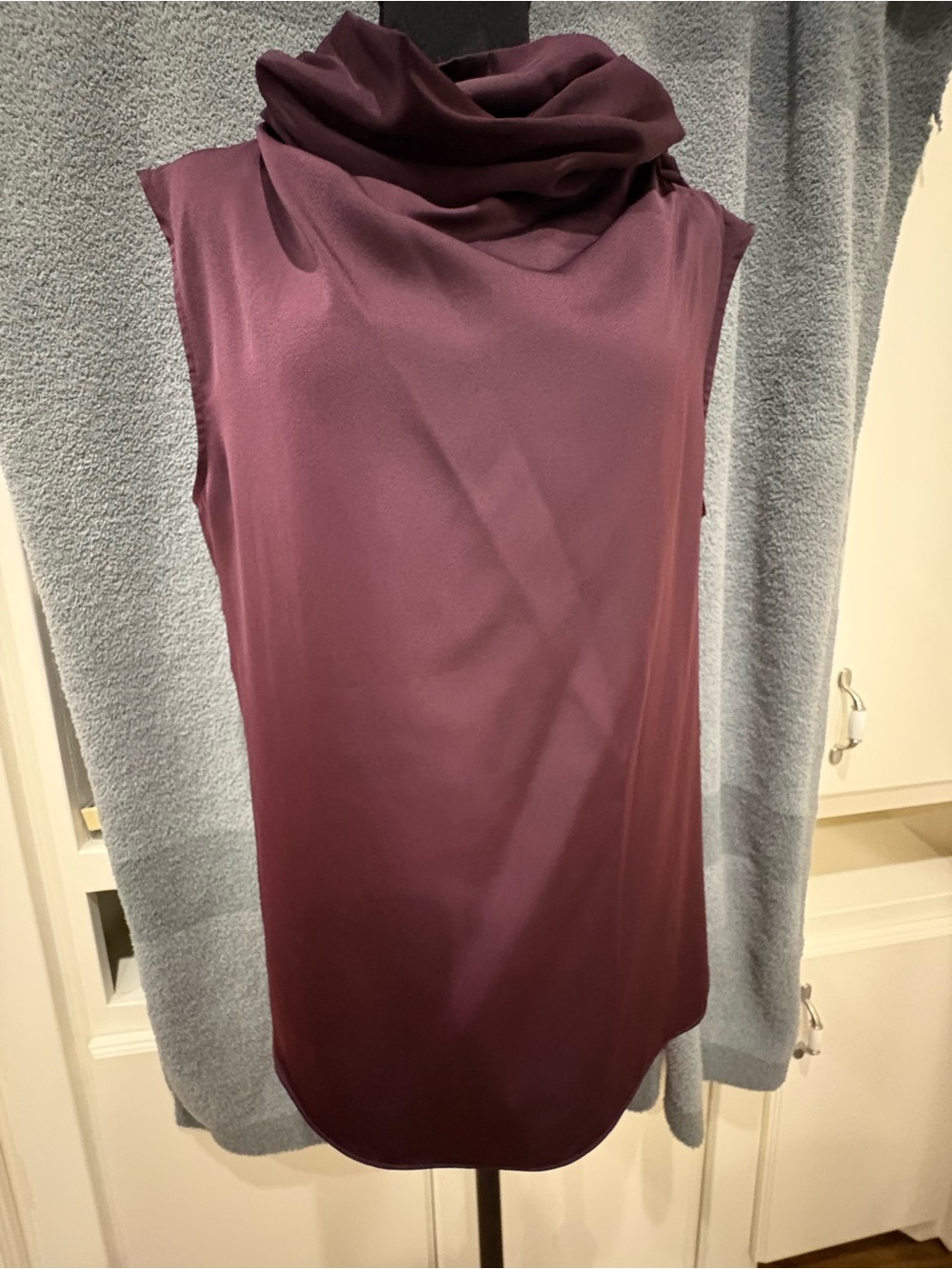Worthington Sleeveless Cowl Neck Dress in Plum